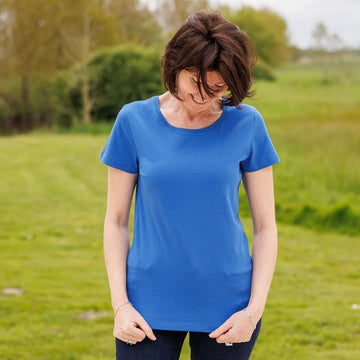 T shirt bleu roi femme