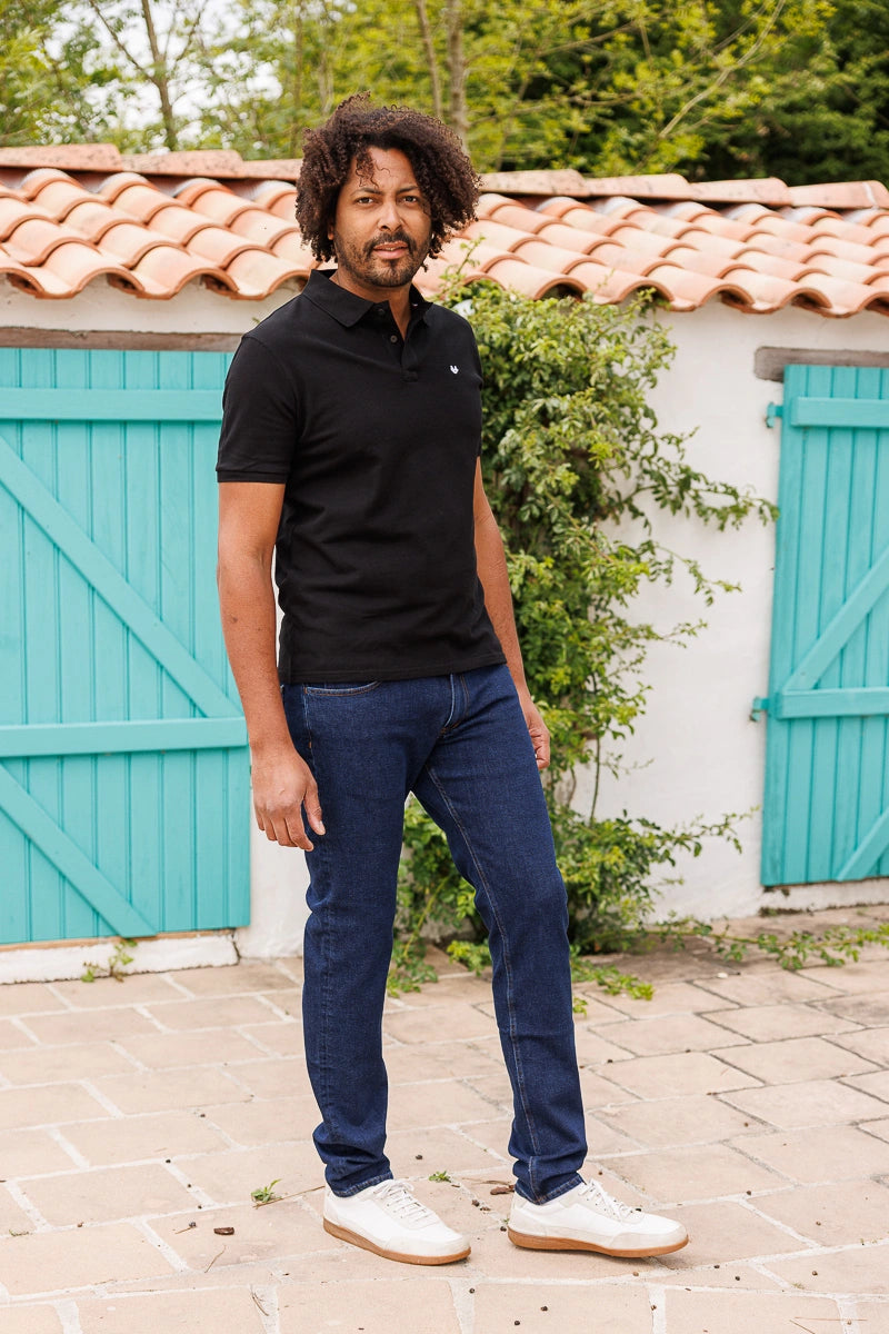 Polo noir Made In France