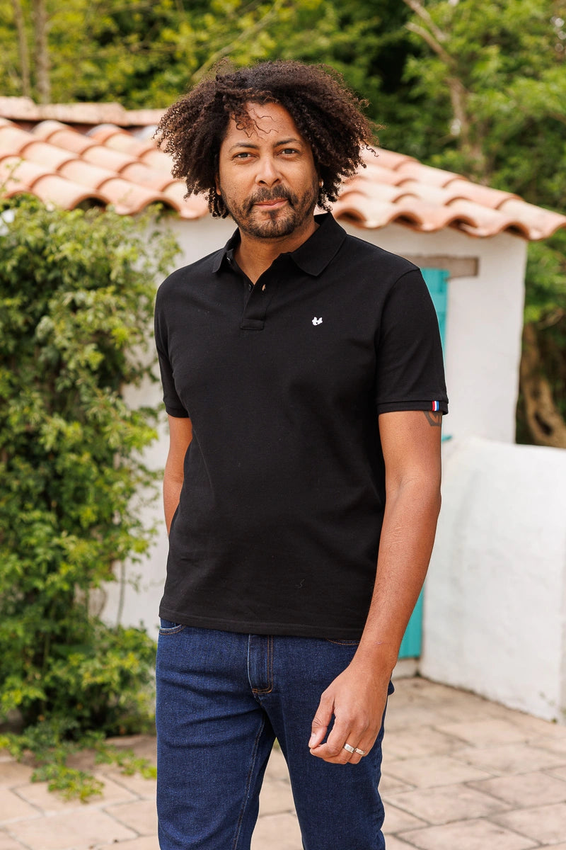 Polo noir Made In France