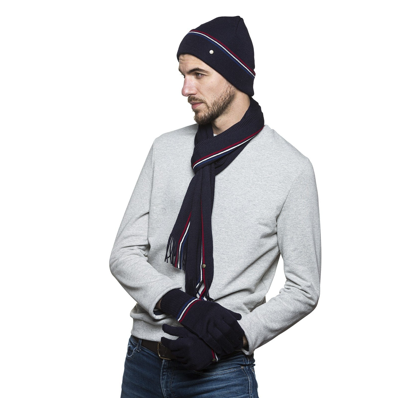 Bonnet en laine homme Bleu Marine - Taille unique - Bonnet homme PALĂBA
