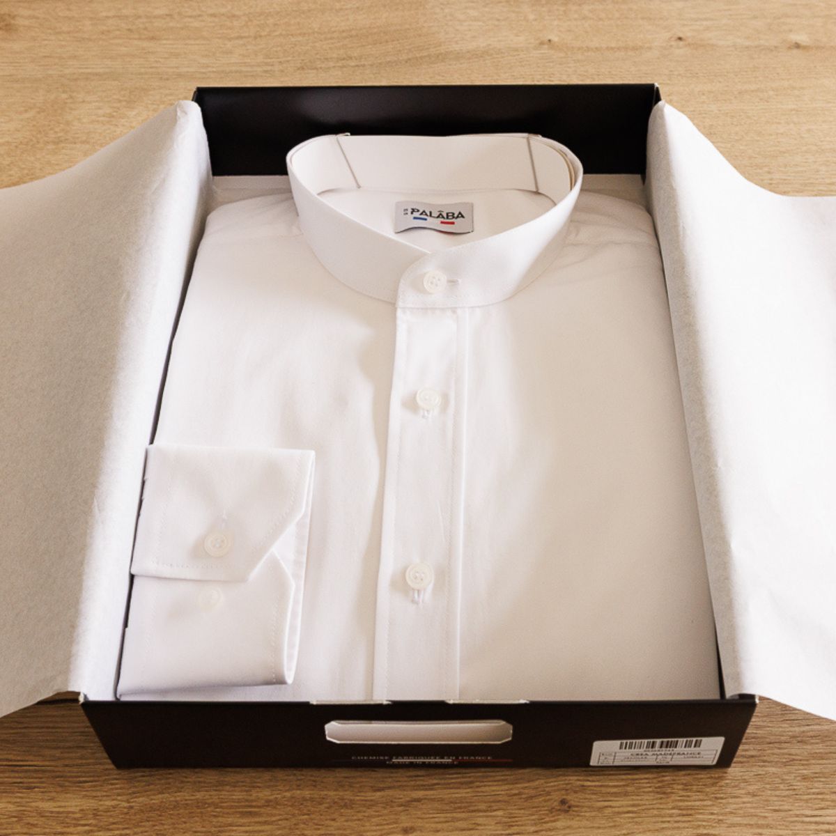 Chemise col mao homme Blanc - Chemise homme PALÂBA