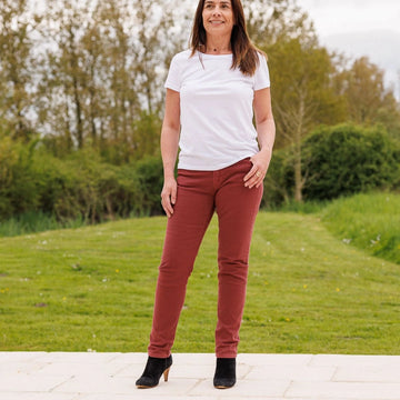 Jean français Femme bordeaux