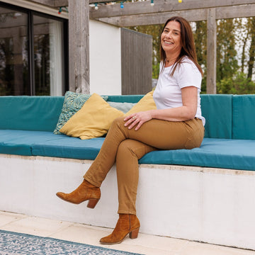 Jean français Femme Cognac