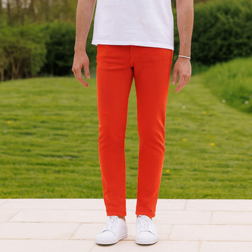 jean homme orange made in France PALABA