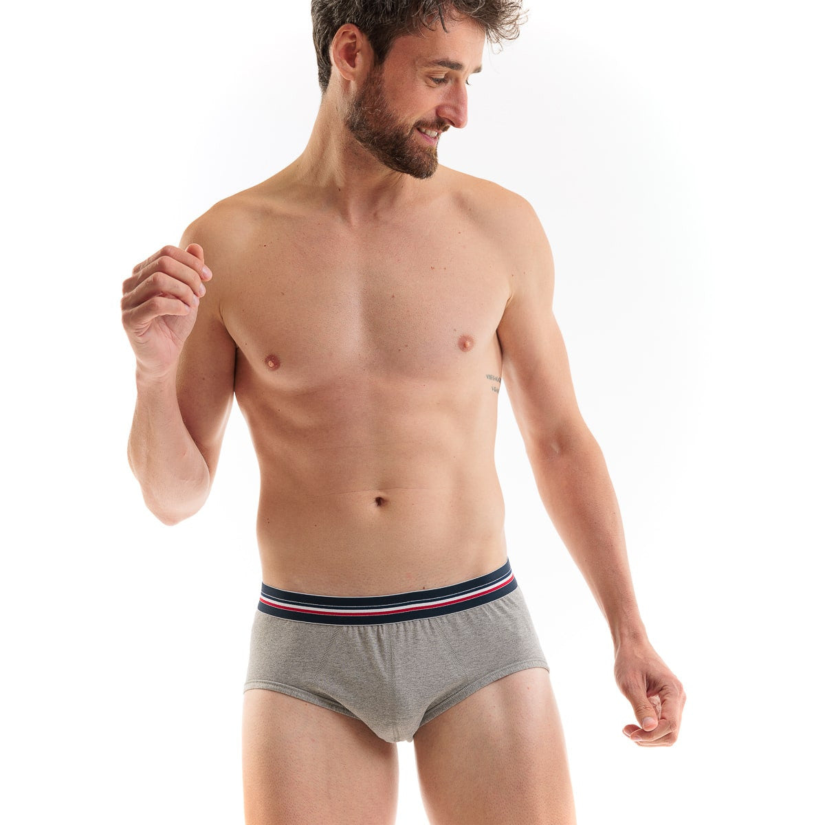 Slips gris - Lot de 3 - Slips homme PALĂBA