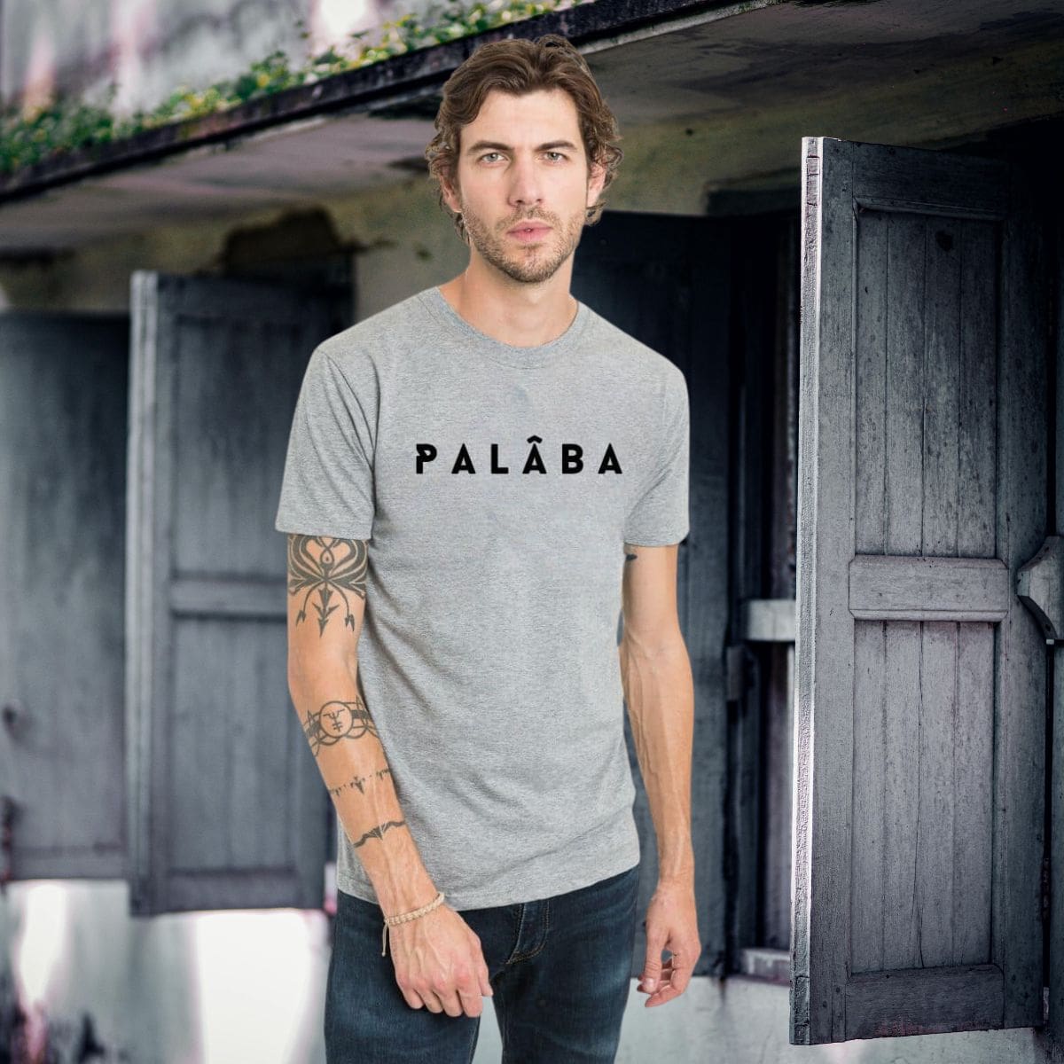 Tee shirt gris homme PALÂBA - T-shirt homme PALÂBA