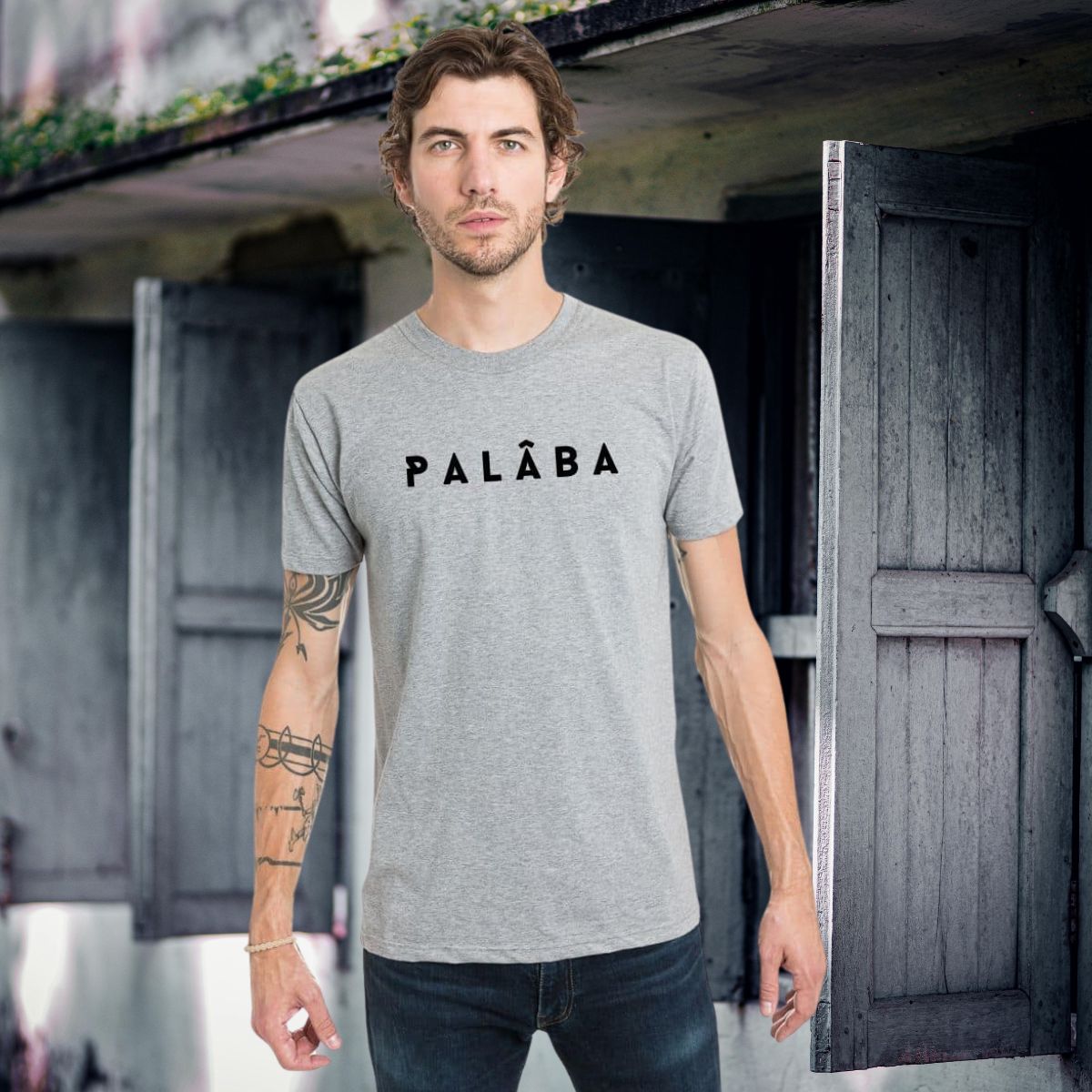 Tee shirt gris homme PALÂBA - T-shirt homme PALÂBA