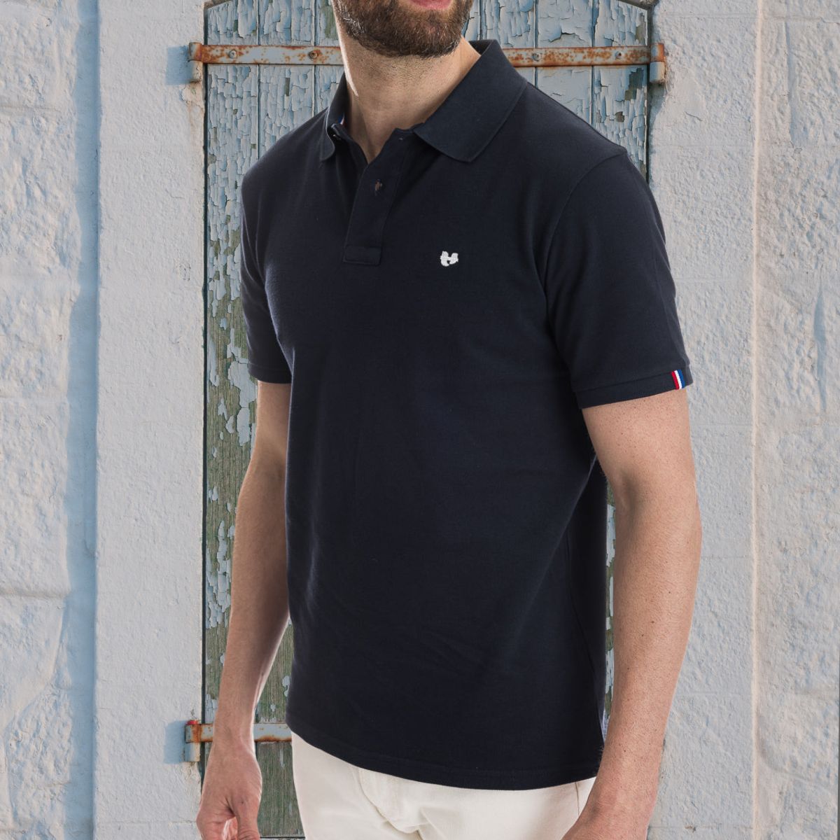 polo made in France homme bleu marine