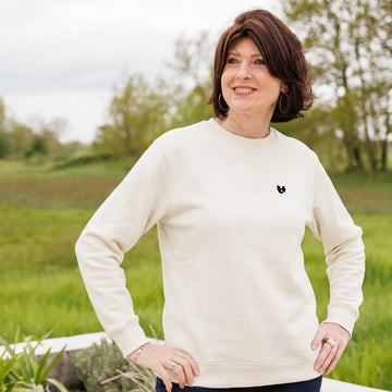 sweat sans capuche femme coupe droite col rond coton bio made in France