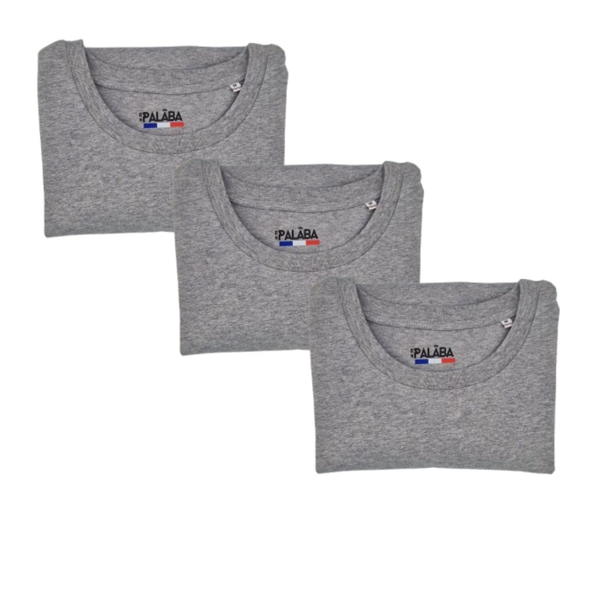 T shirt gris Lot de 3 - T-shirt homme PALÂBA