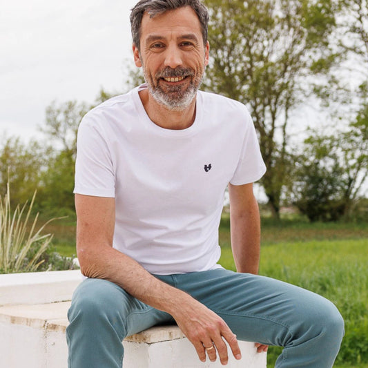 T-shirt blanc homme PALÂBA COEUR