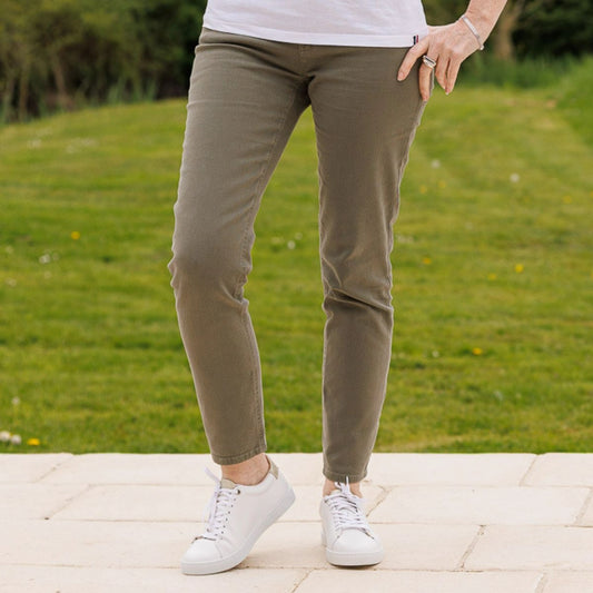 Jean français Femme Kaki