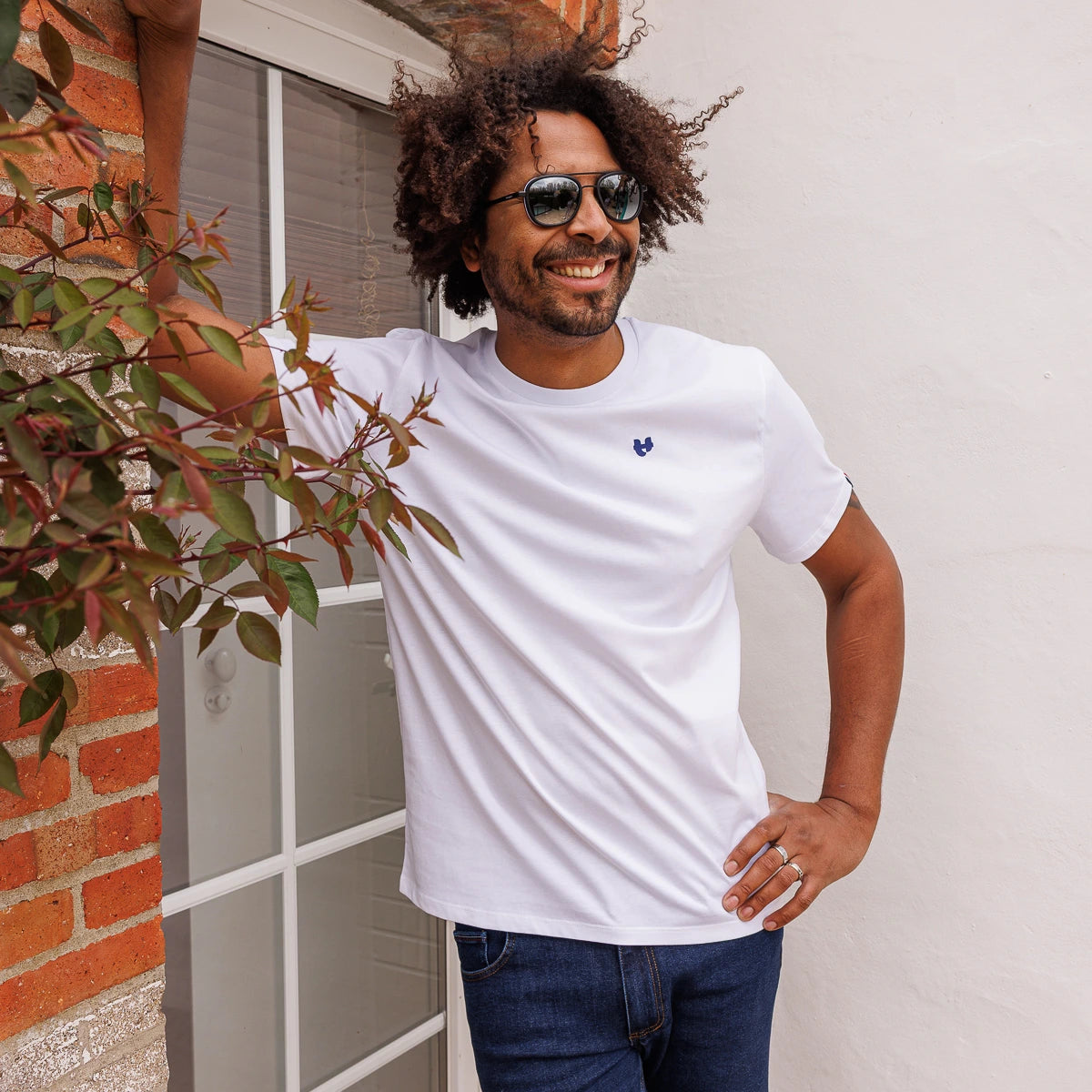 T-shirt blanc homme PALÂBA COEUR