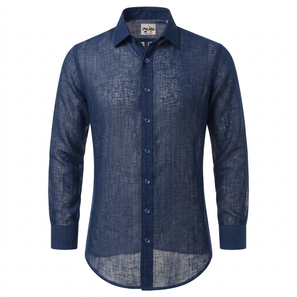 Chemise lin bleu marine homme | Coupe ajustée