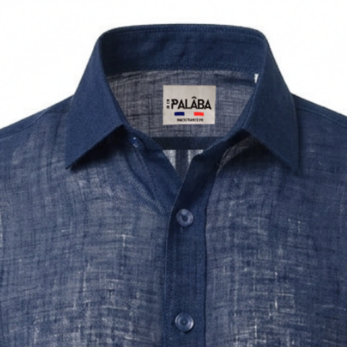 Chemise lin bleu marine homme | Coupe ajustée