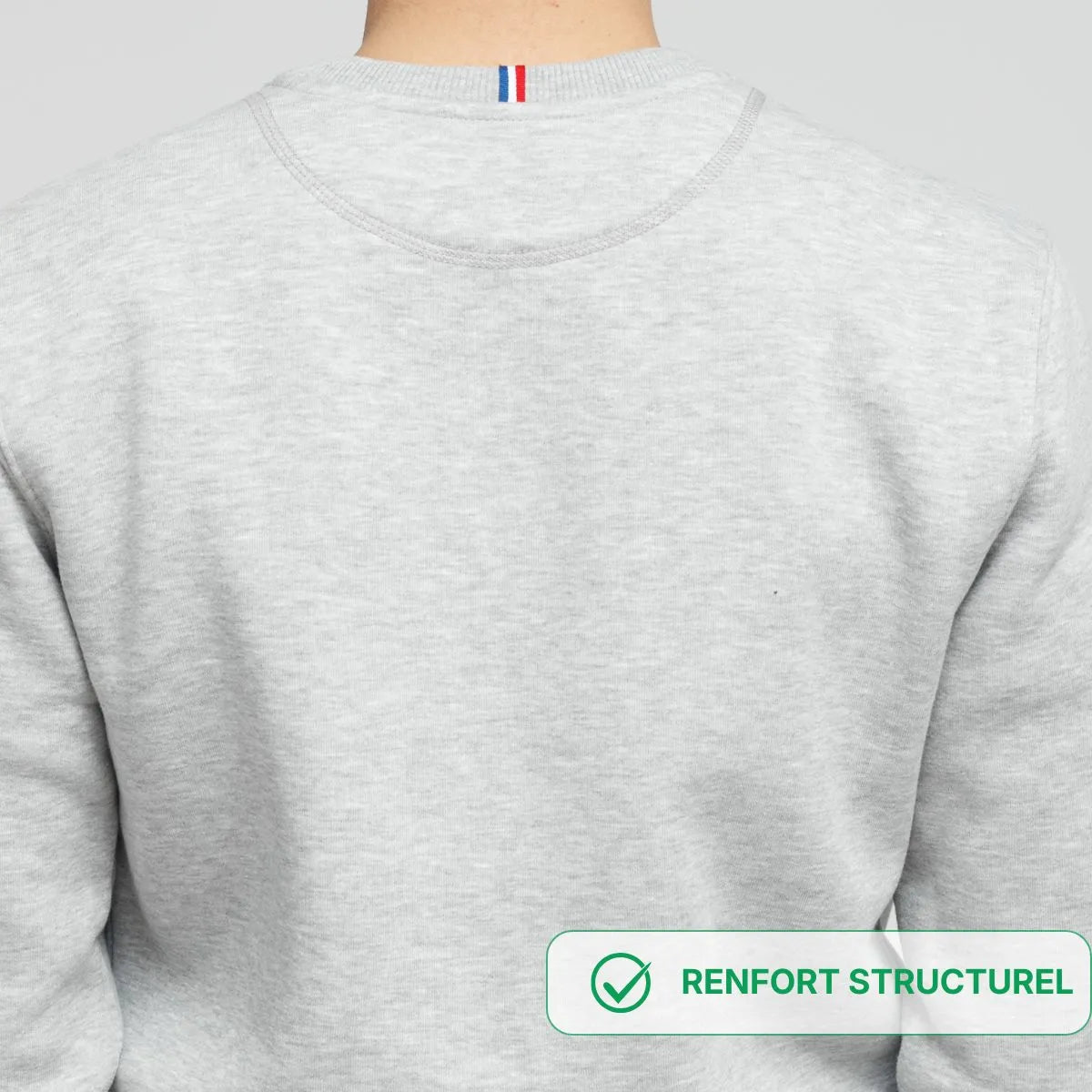 Sweat à col rond gris imprimé COEUR - Sweat capuche PALÂBA