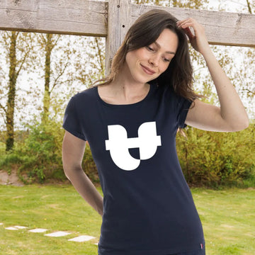 T shirt bleu marine femme GRIFFE PALÂBA