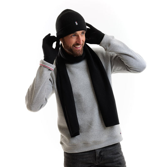 Bonnet laine homme noir - Taille unique - Bonnet homme PALÂBA