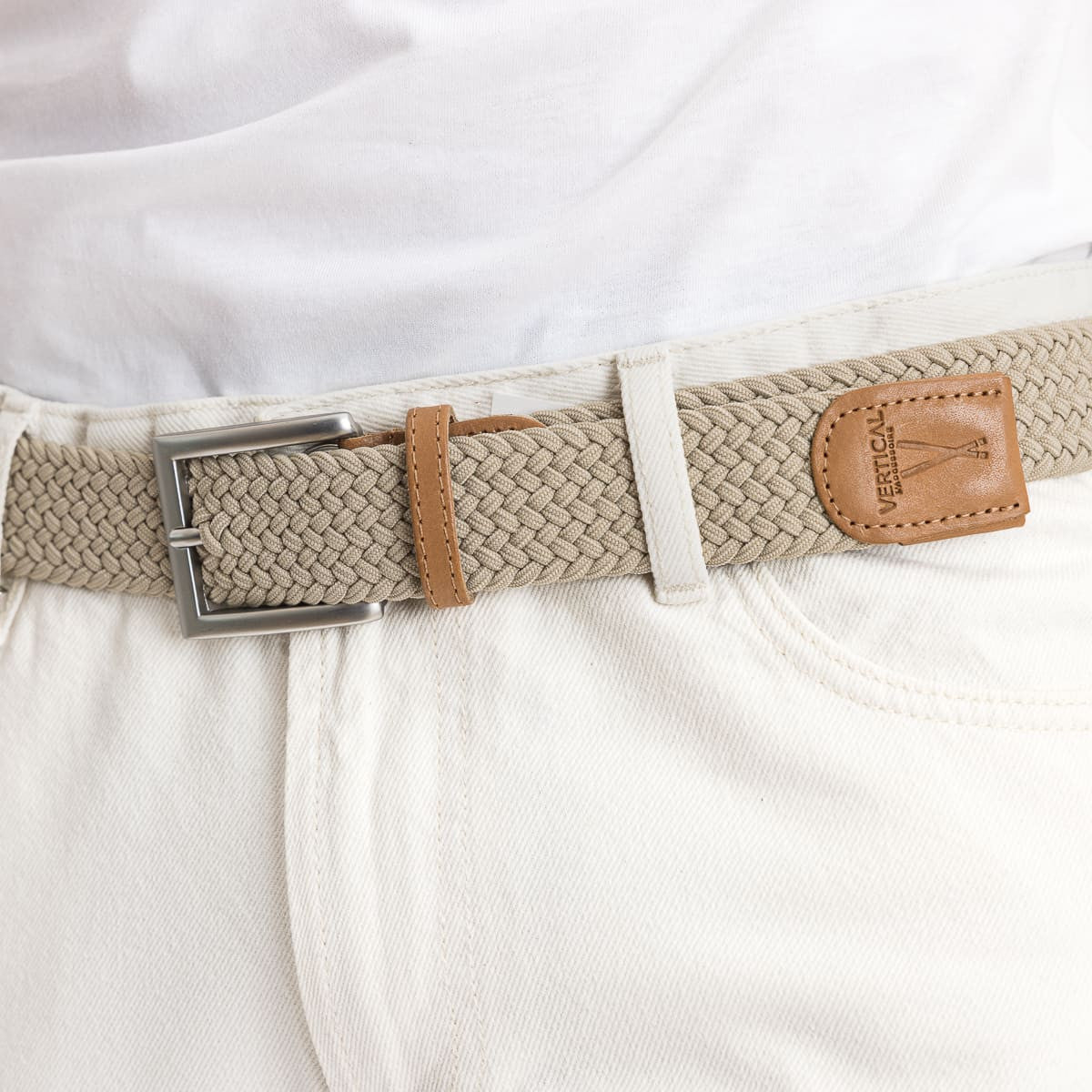 Ceinture tressée - Beige - Taille unique - Ceinture homme PALÂBA
