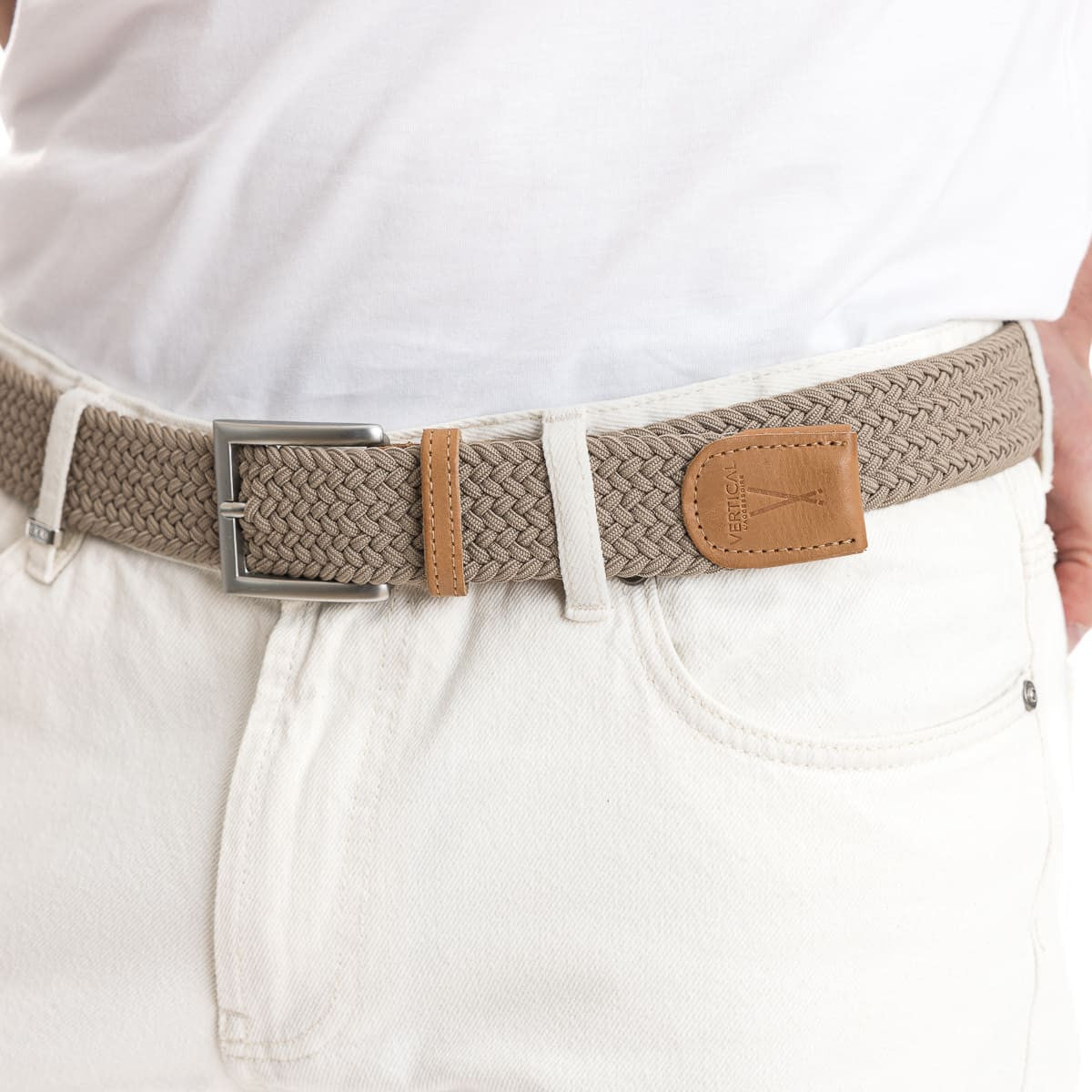 Ceinture tressée - Beige - Taille unique - Ceinture homme PALÂBA
