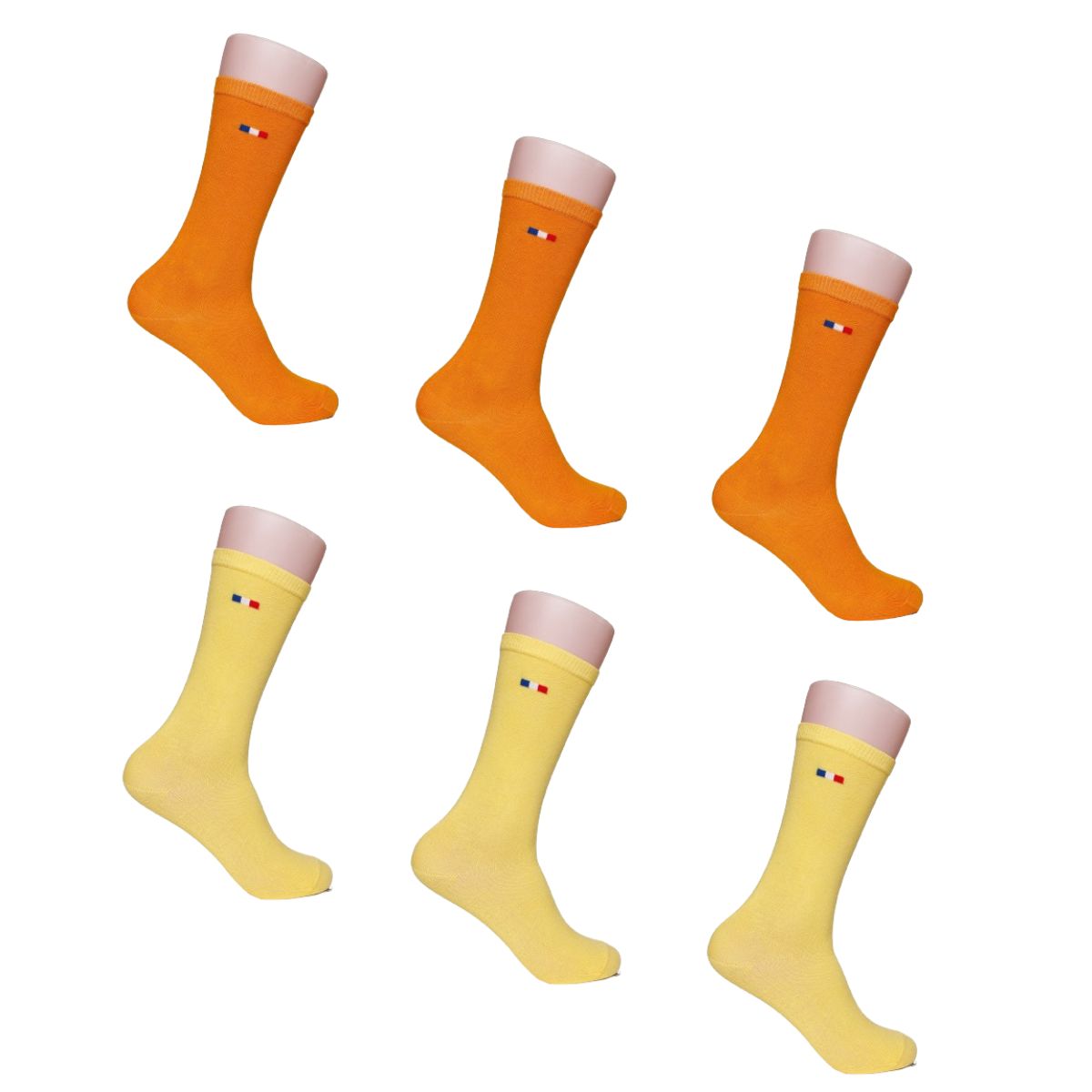 Chaussette femme Orange Jaune - Pack de 6