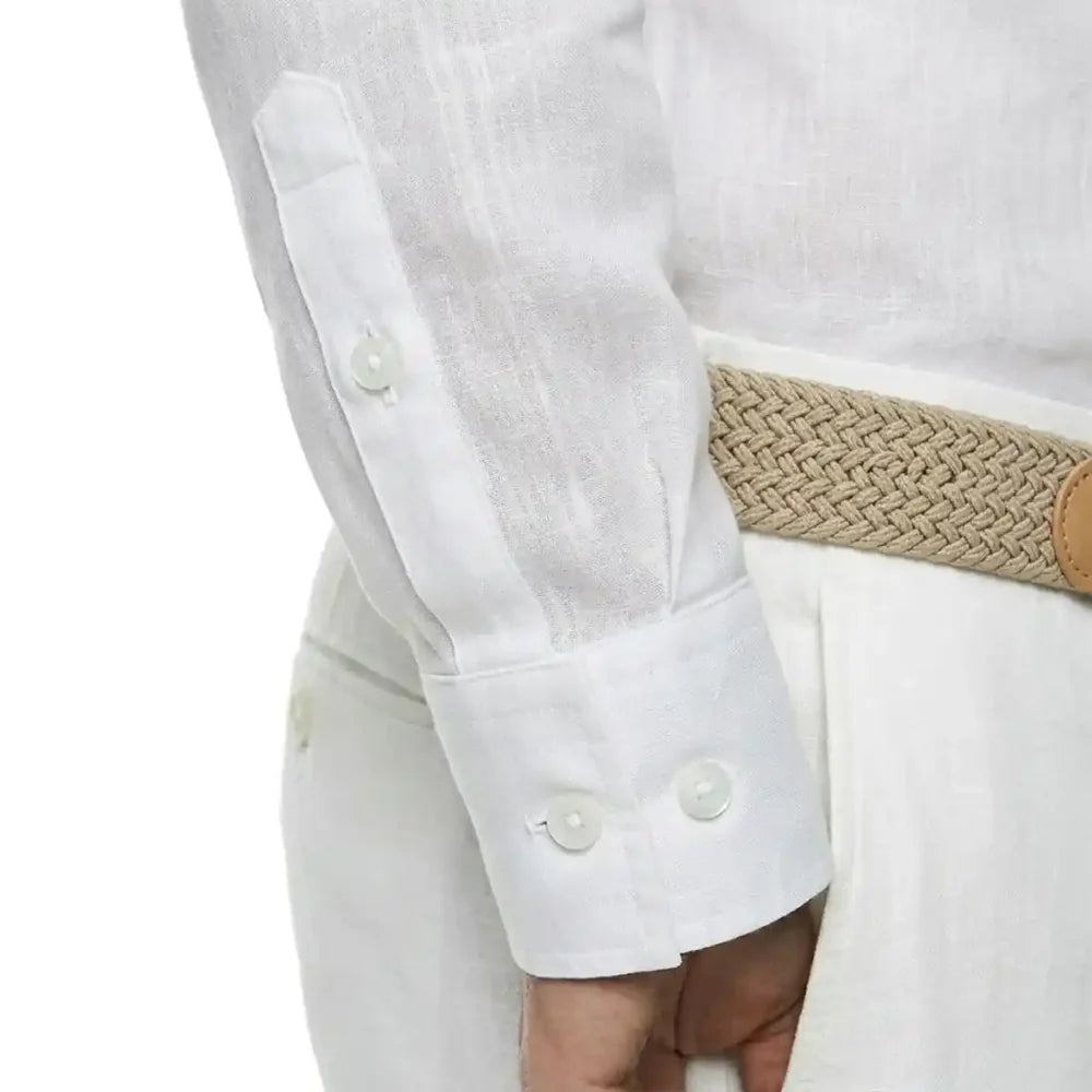 Chemise en lin blanc homme | Intemporelle - Chemise homme PALÂBA