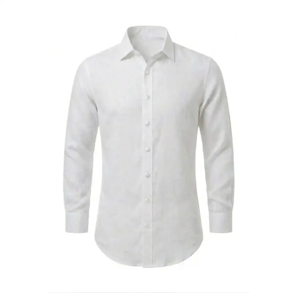 Chemise en lin blanc homme | Intemporelle - Chemise homme PALÂBA