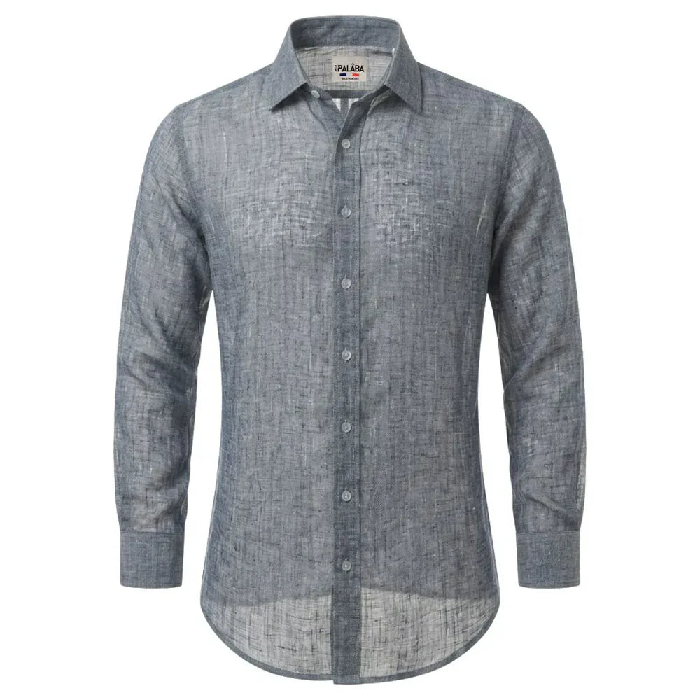 Chemise lin homme aspect Denim - Chemise homme PALÂBA