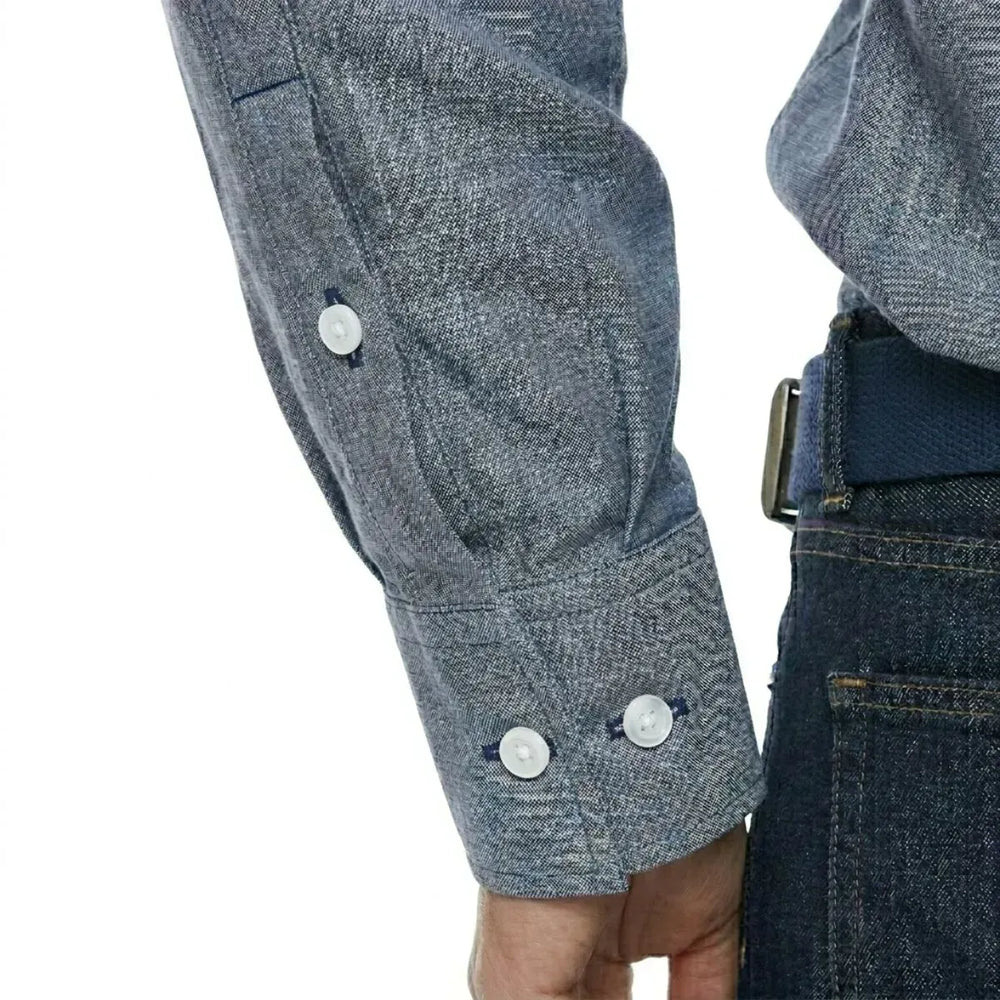 Chemise lin homme aspect Denim - Chemise homme PALÂBA