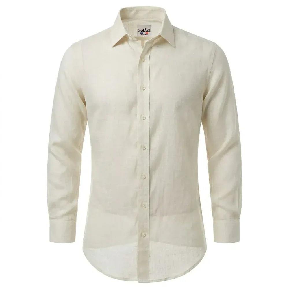 Chemise lin homme écru | Sable - Chemise homme PALÂBA