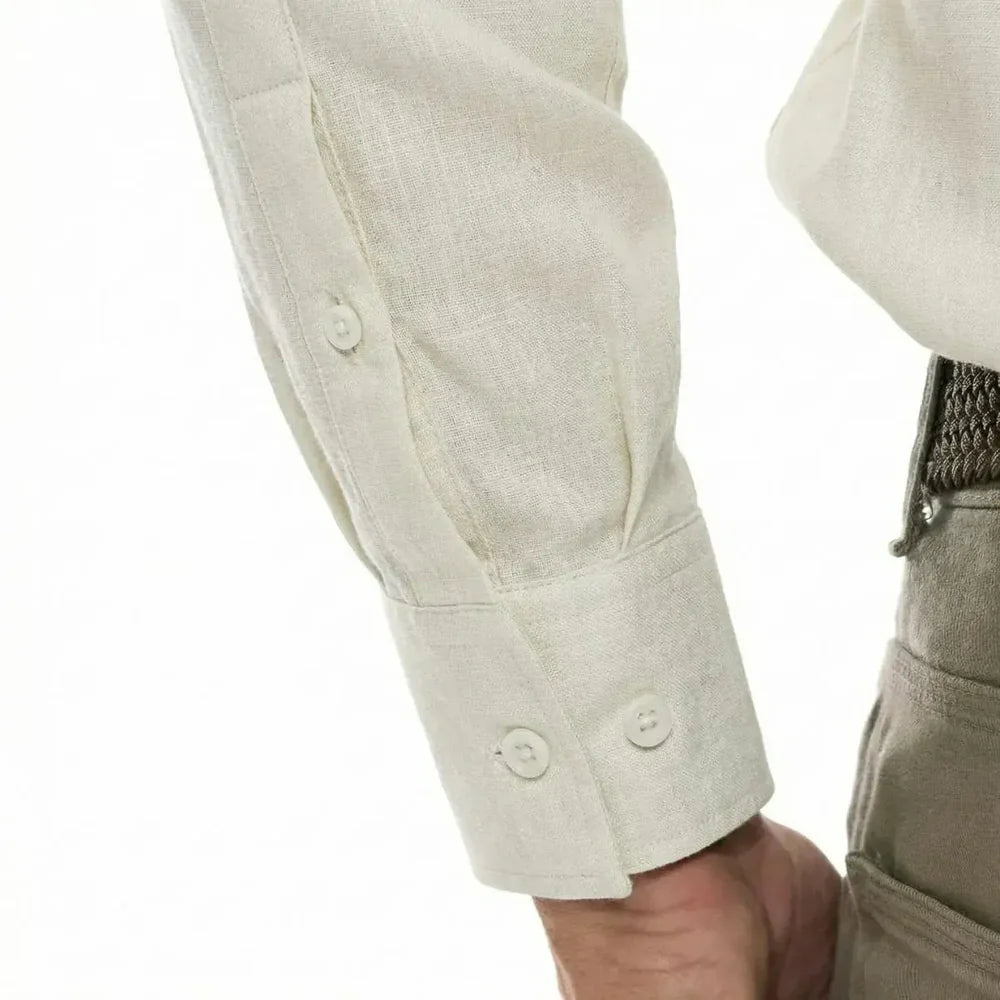 Chemise lin homme écru | Sable - Chemise homme PALÂBA