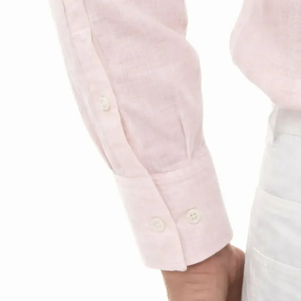 Chemise lin homme rose pâle - Chemise homme PALÂBA