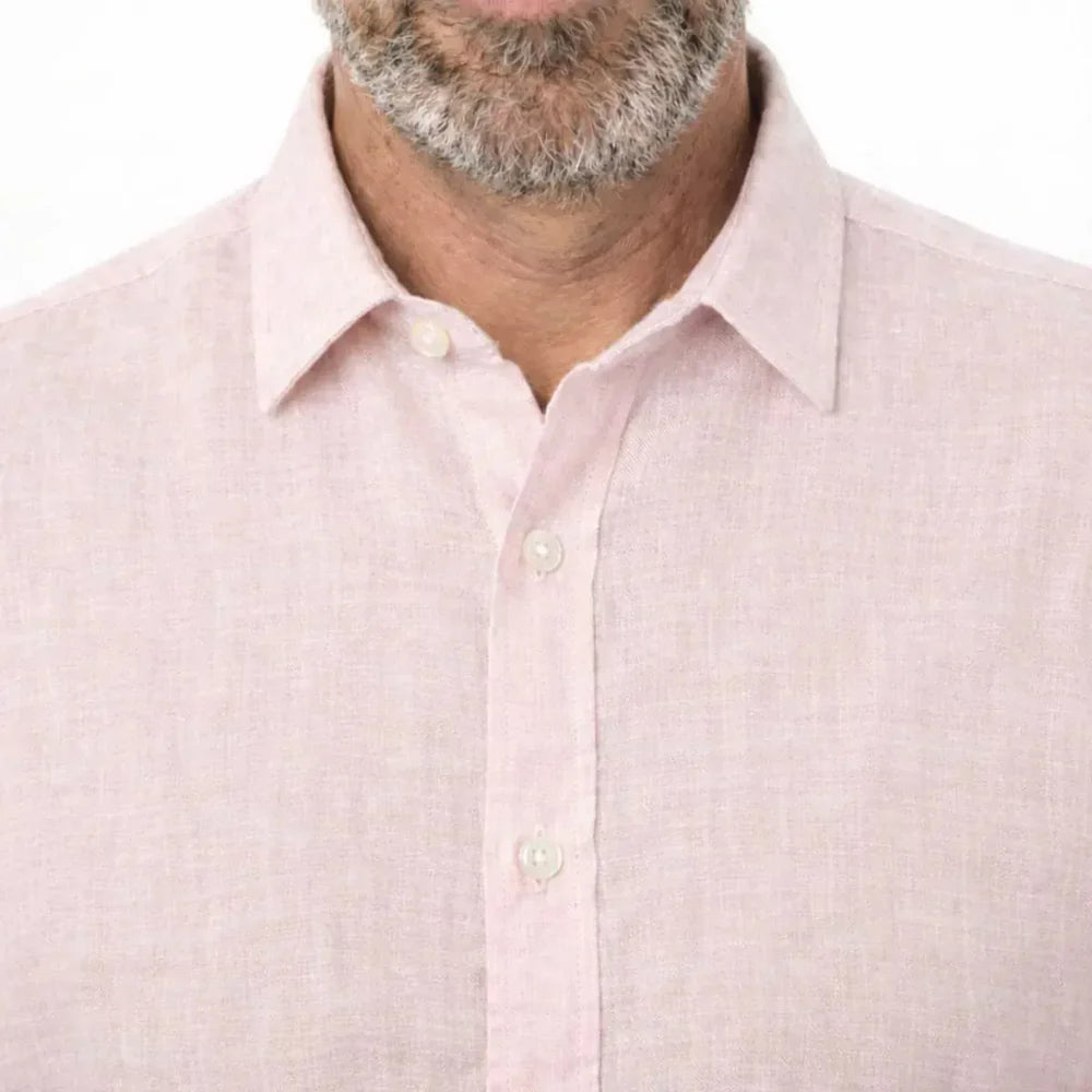 Chemise lin homme rose pâle - Chemise homme PALÂBA