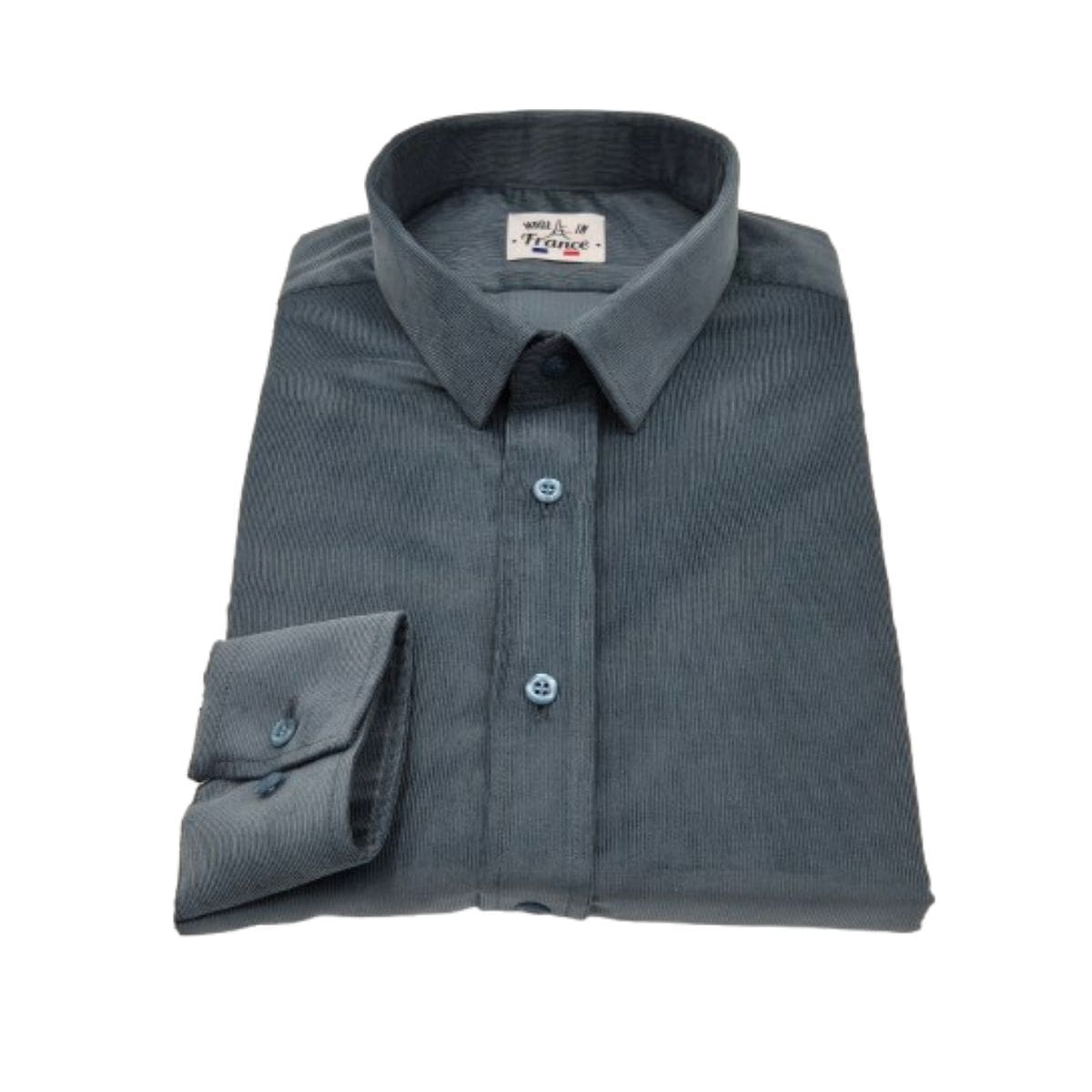 Chemise française Velours Bleu - Chemise homme PALÂBA