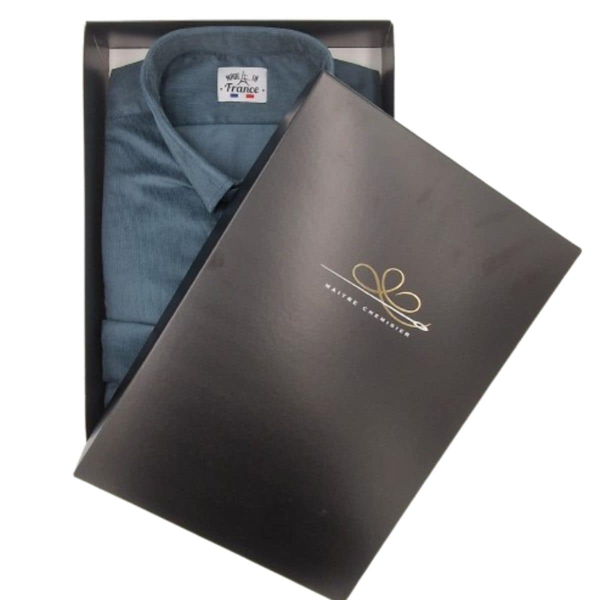 Chemise française Velours Bleu - Chemise homme PALÂBA