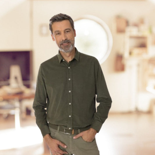 Chemise française Velours Kaki