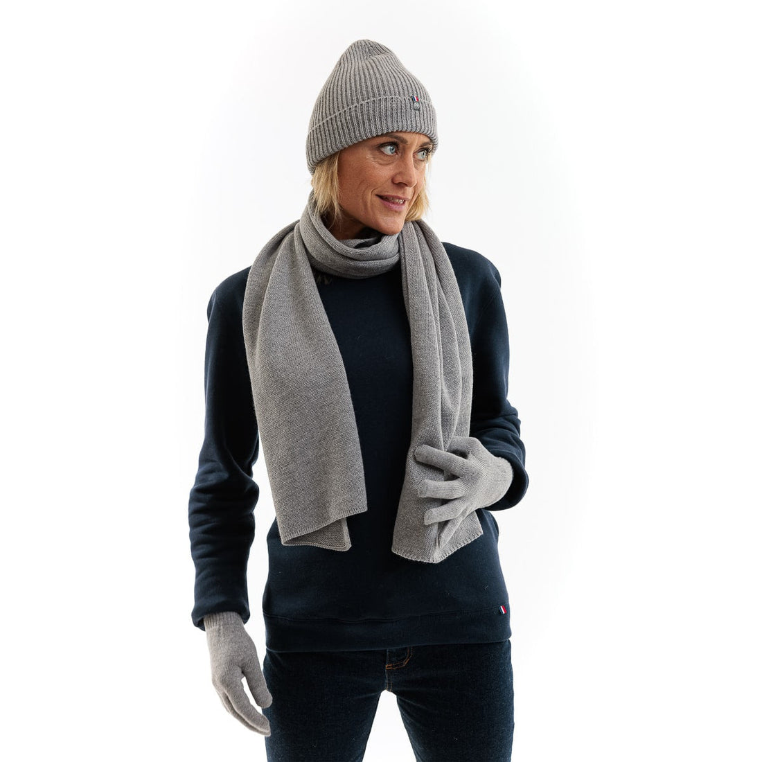 Echarpe en laine femme grise - Taille unique - Echarpe femme PALÂBA