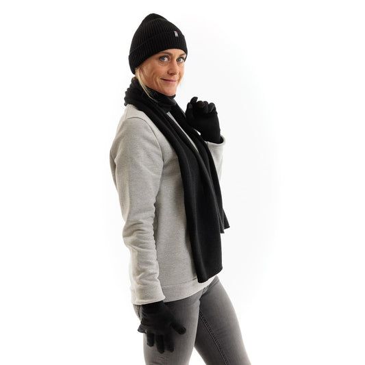 Echarpe en laine femme noire - Taille unique - Echarpe femme PALÂBA