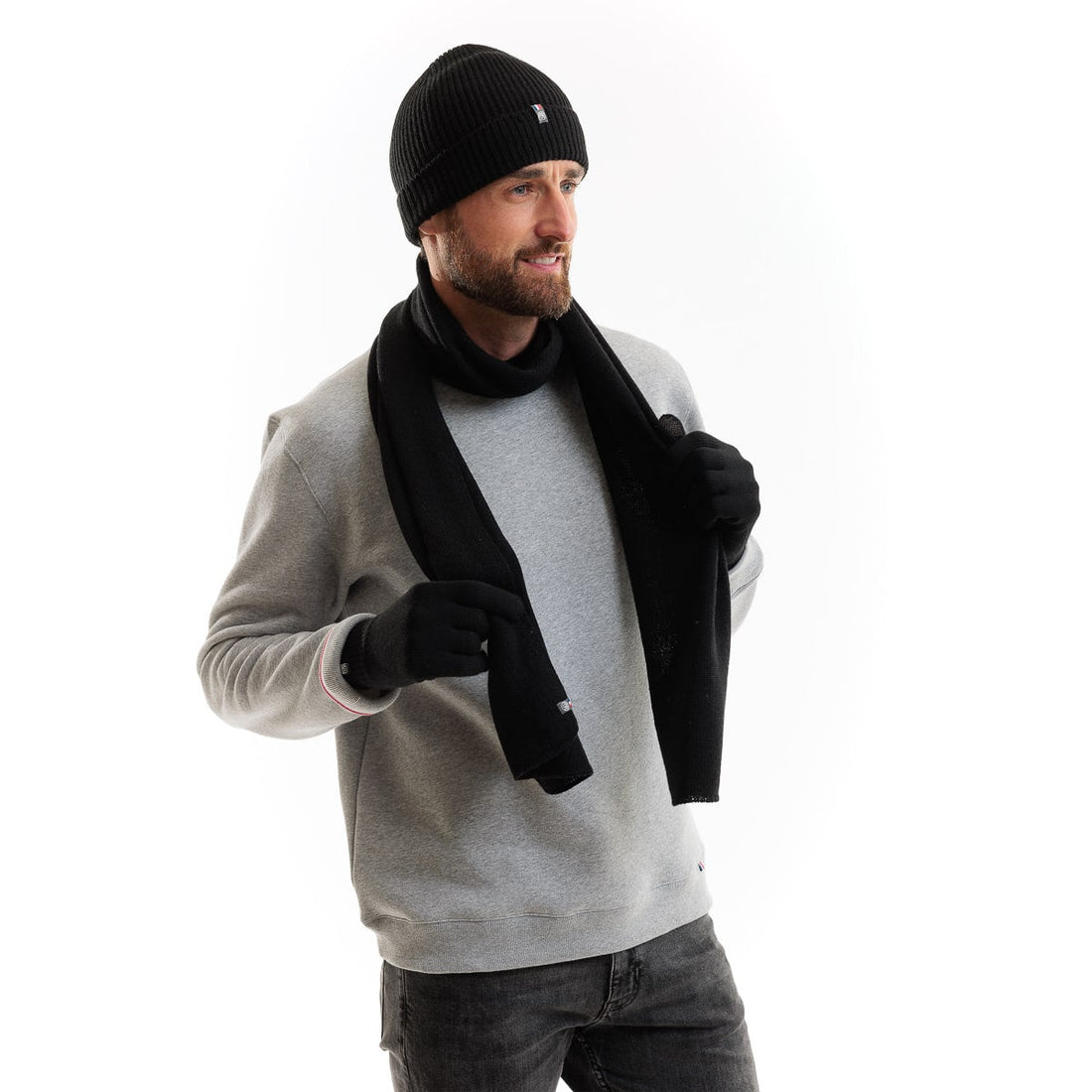 Echarpe laine homme noire - Taille unique - Echarpe homme PALÂBA