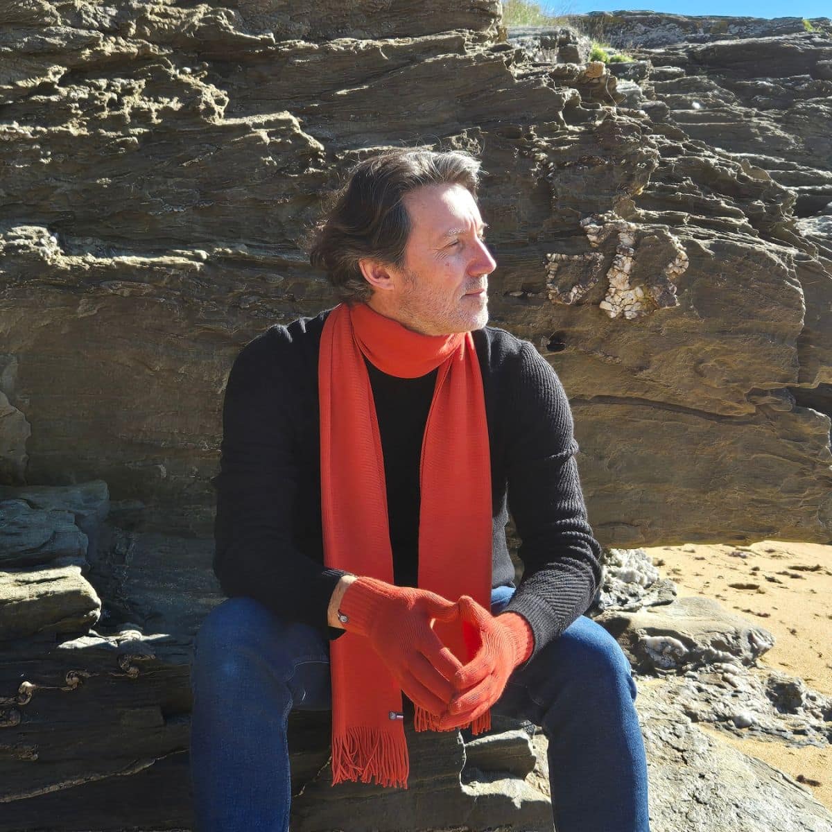 Echarpe Orange Homme - Taille unique - Echarpe homme PALÂBA