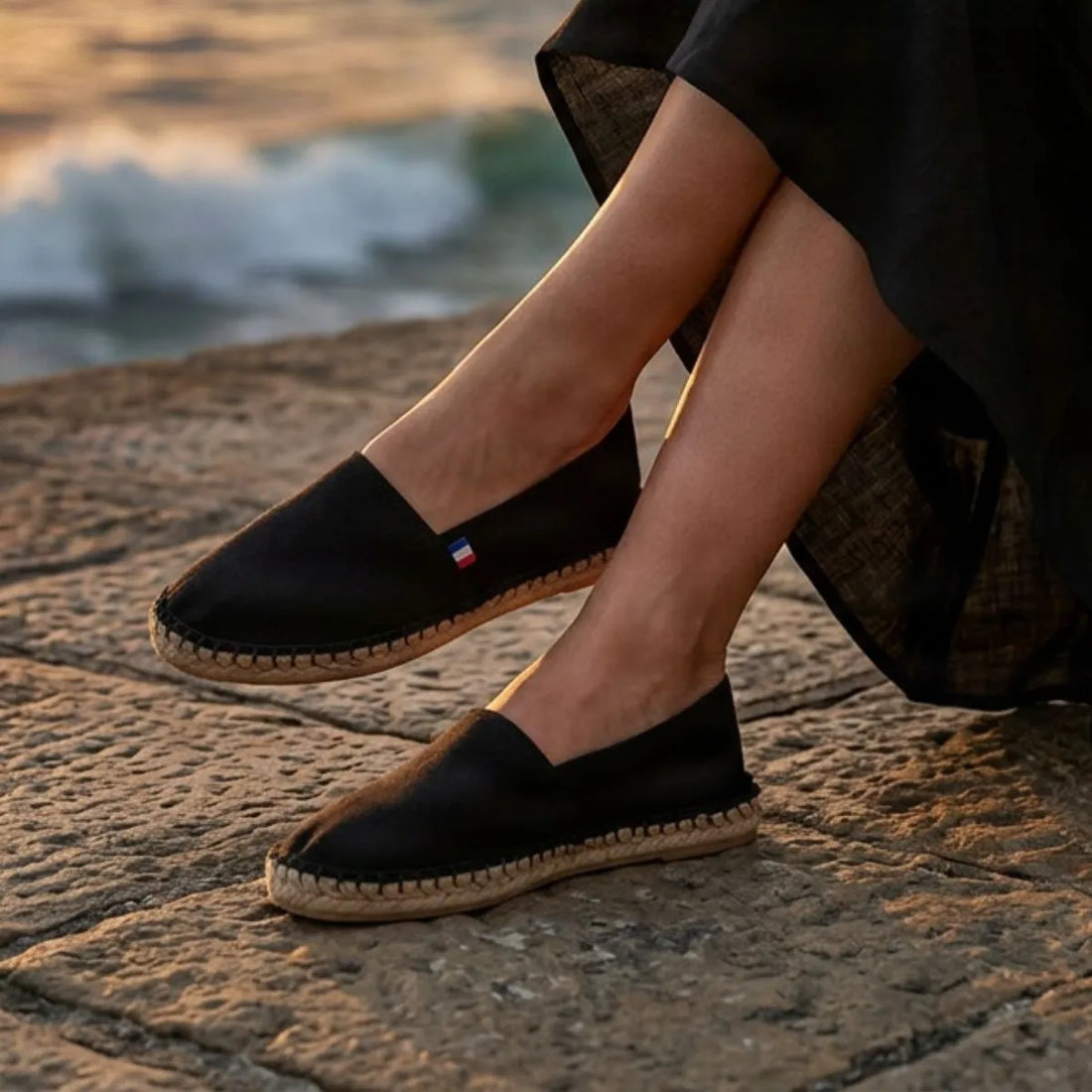Espadrille femme Biarritz Noir - Espadrille PALÂBA