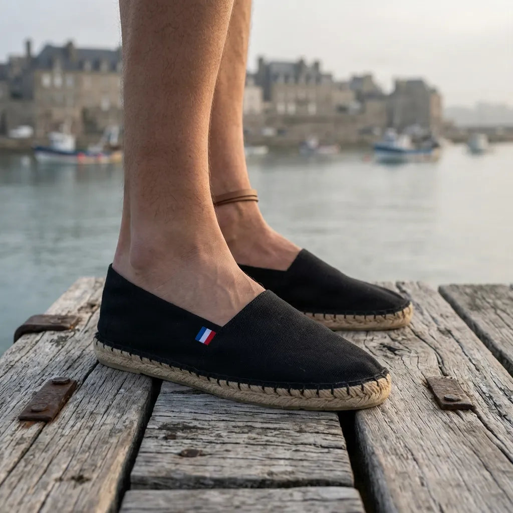 Espadrille homme Gaston, Noir - Espadrille PALÂBA