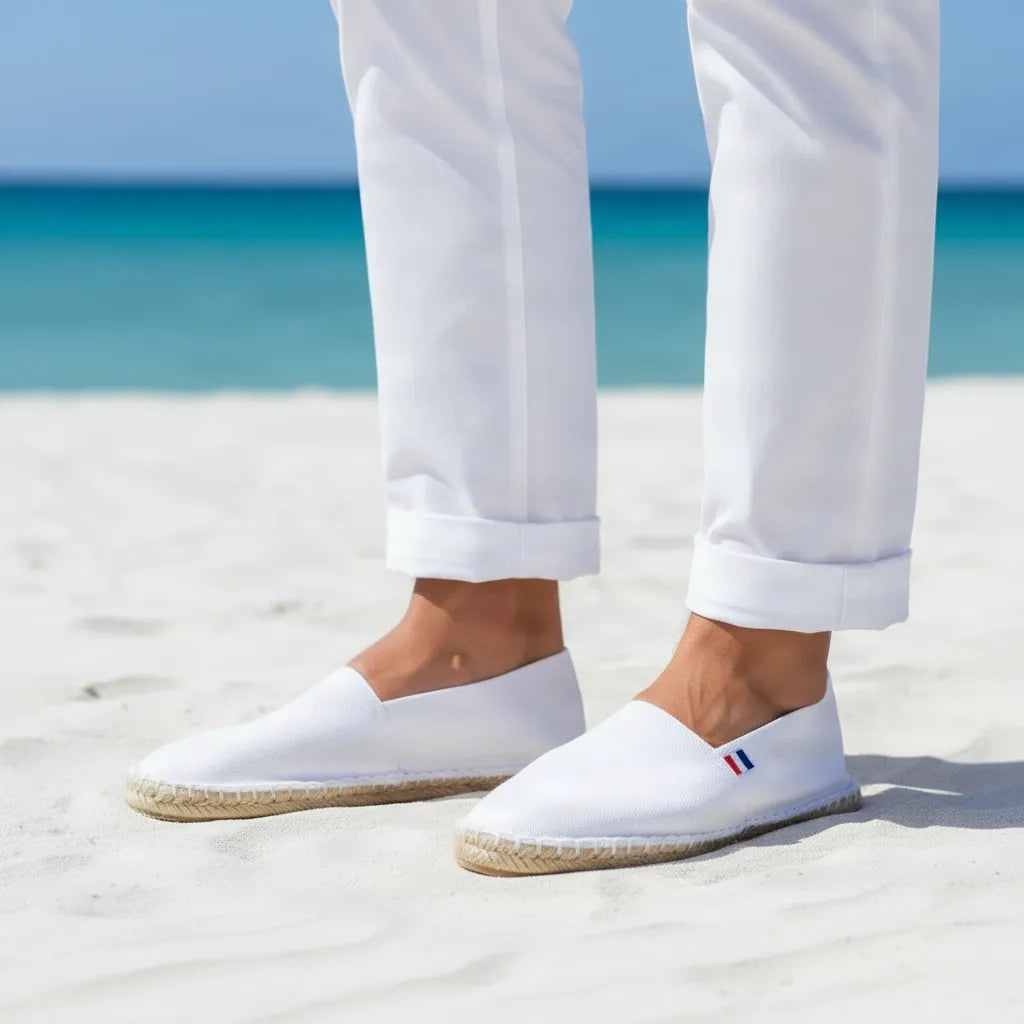 Espadrille homme Hendaye, Blanc - Espadrille PALÂBA