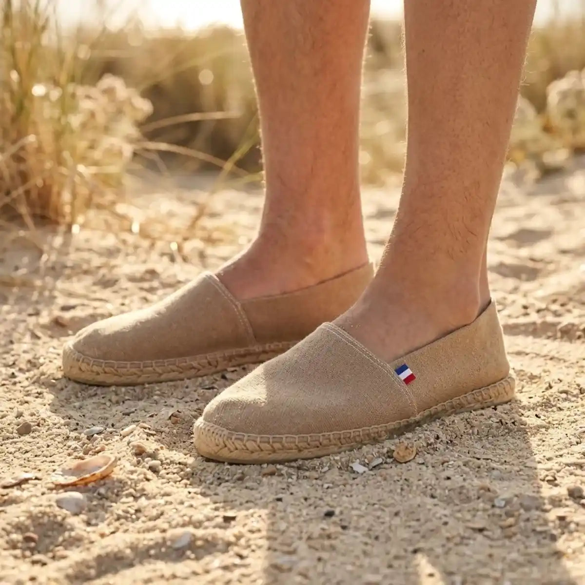 Espadrille homme fabriquée en France, ecru- Espadrille PALÂBA