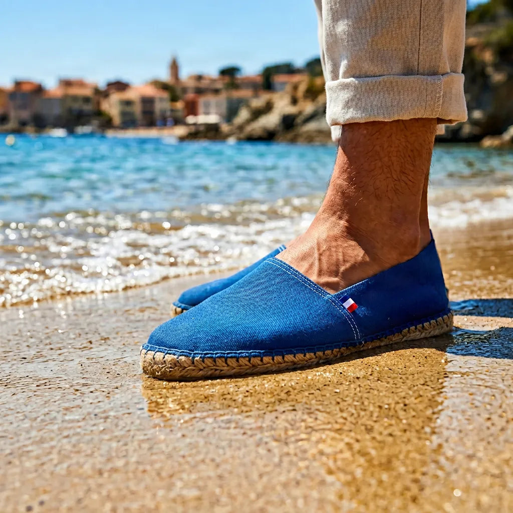 Espadrille homme Txuri, Bleu Électrique - Espadrille PALÂBA