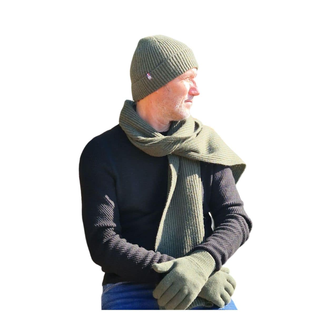 Gants homme tactile Kaki - L/XL - Bonnet homme PALÂBA