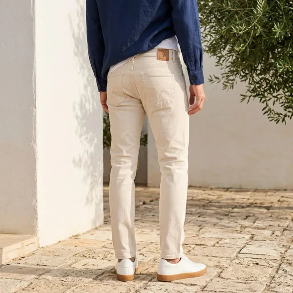 jean pour homme BEIGE coupe ajustée marque PALABA