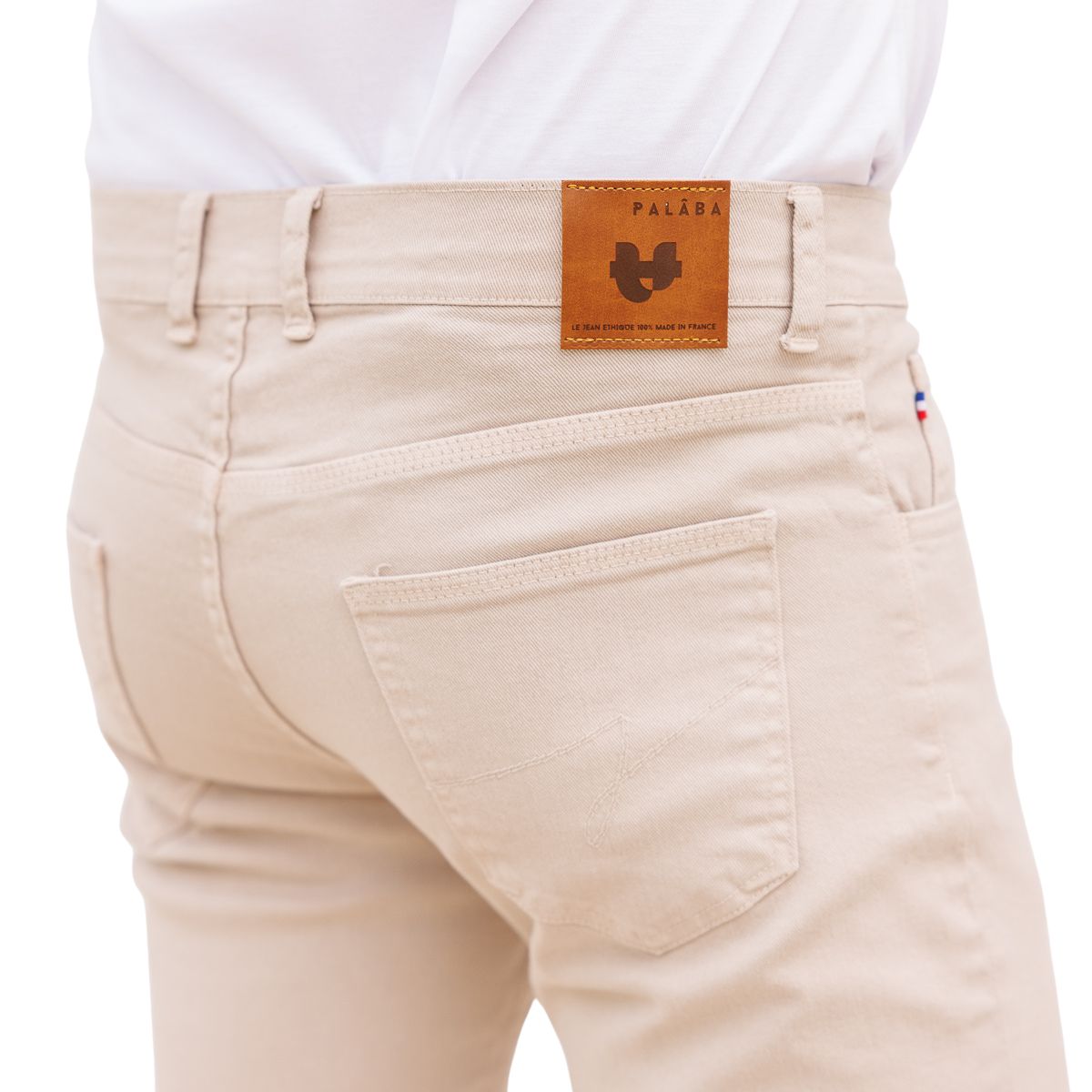 jean français pour homme couleur beige
