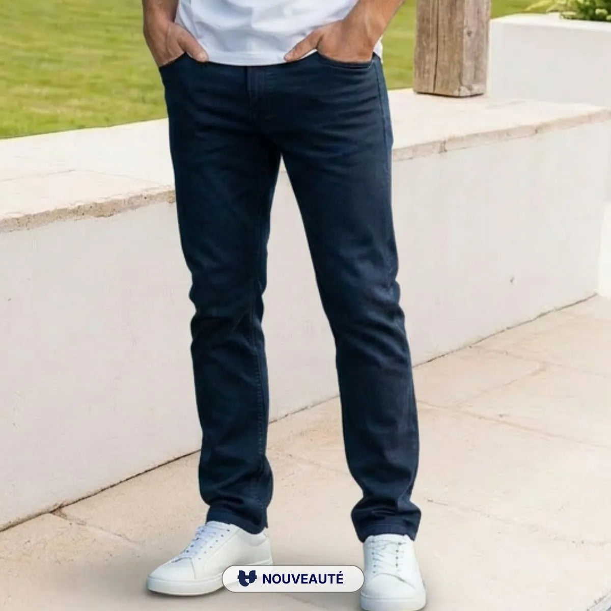 jean français homme bleu nuit coupe droite
