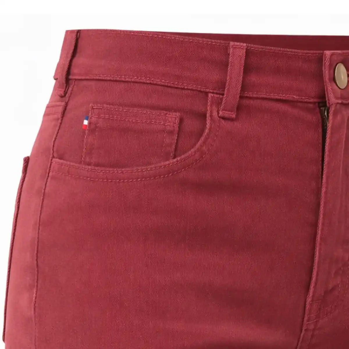 JEAN FEMME BORDEAUX COUPE AJUSTEE FABRIQUE EN FRANCE